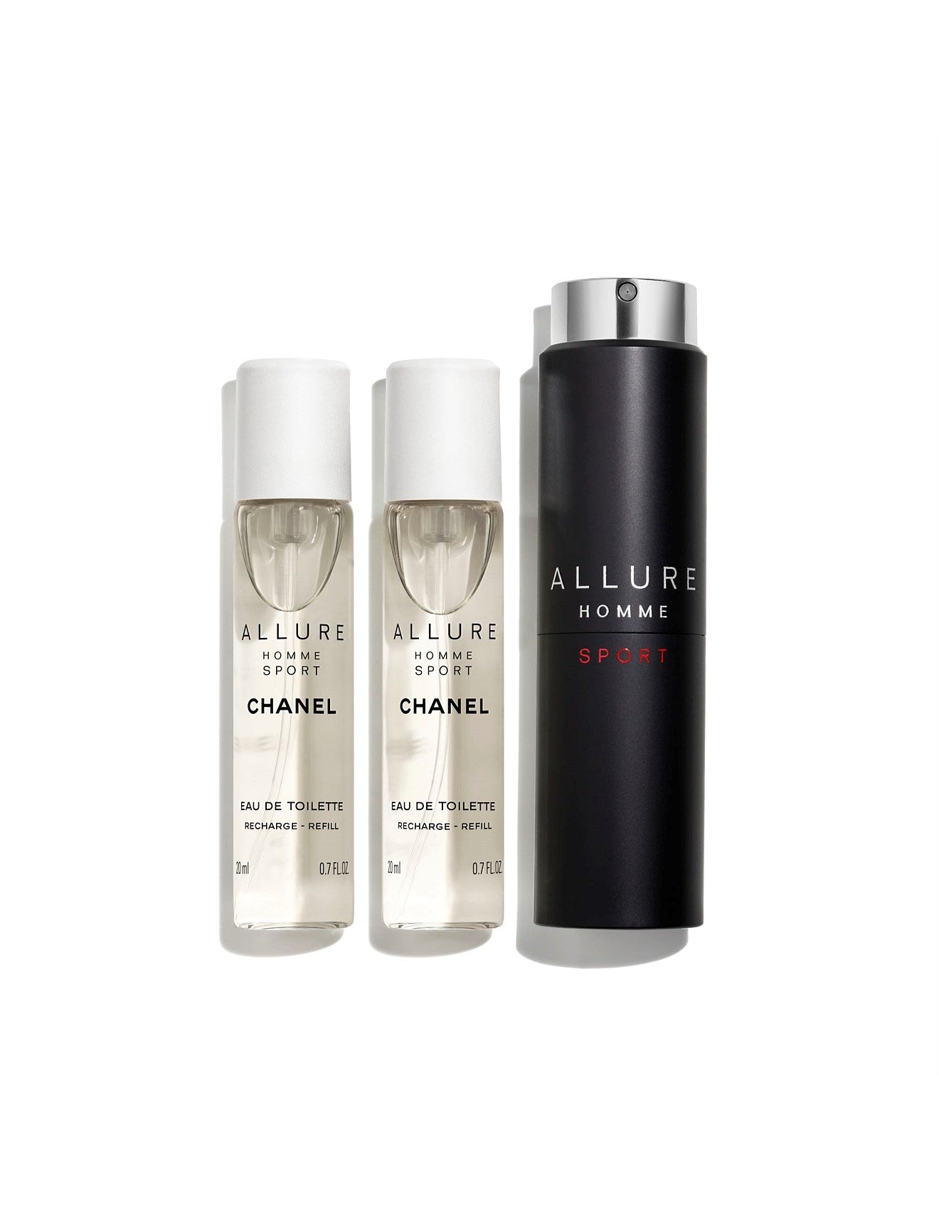 ALLURE HOMME SPORT Twist and Spray Refillable Bottle - Eau de Toilette 3X20ml
