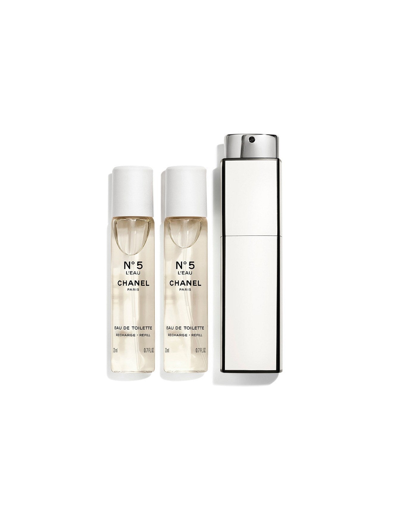 N°5 L'EAU Twist and Spray Refillable Bottle - Eau de Toilette 3X20ml