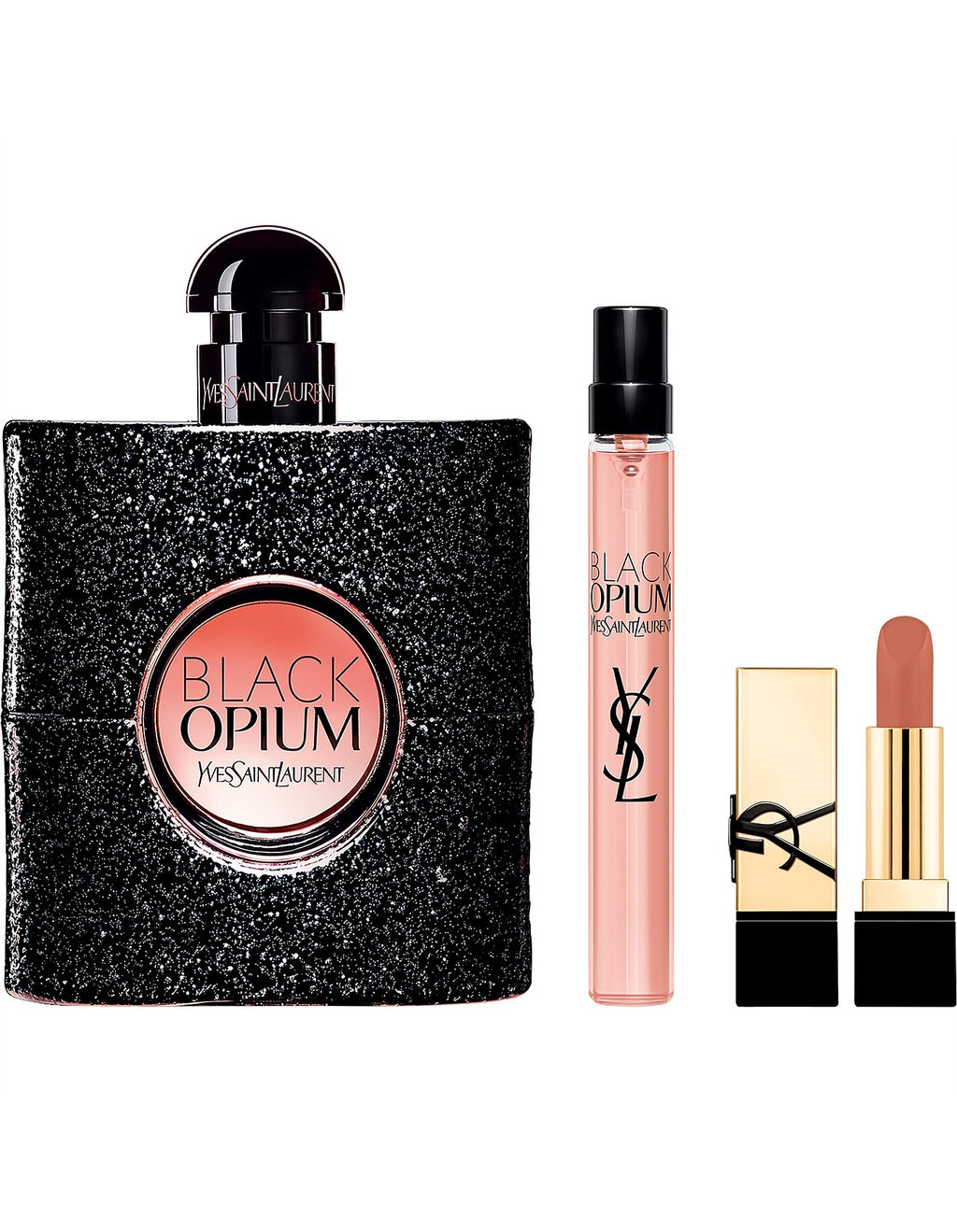 X25 YSL BLACK OPIUM EDP 90ML SET (10ML & MINI ROUGE P COUT)
