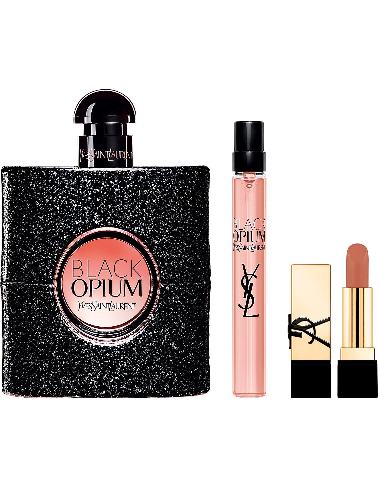 X25 YSL BLACK OPIUM EDP 90ML SET (10ML & MINI ROUGE P COUT)